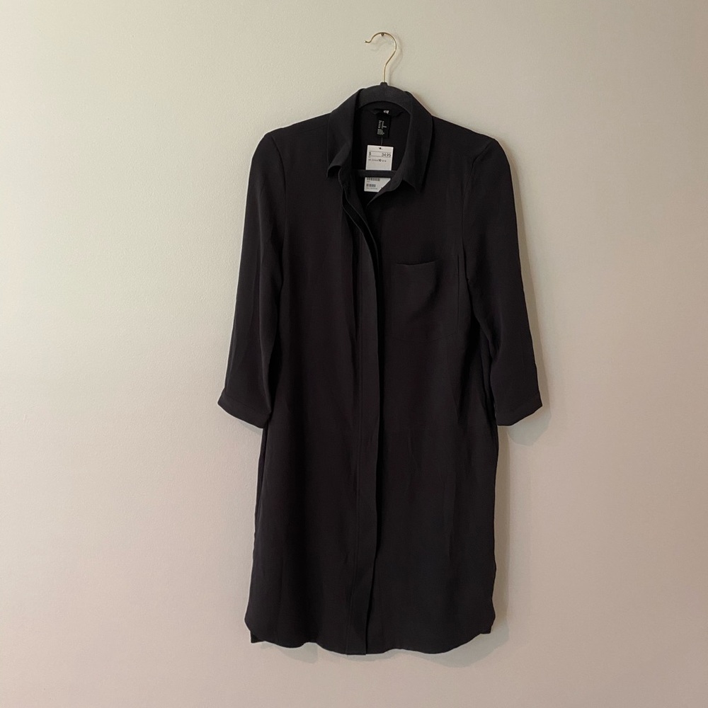 H&M charcoal shirt dress